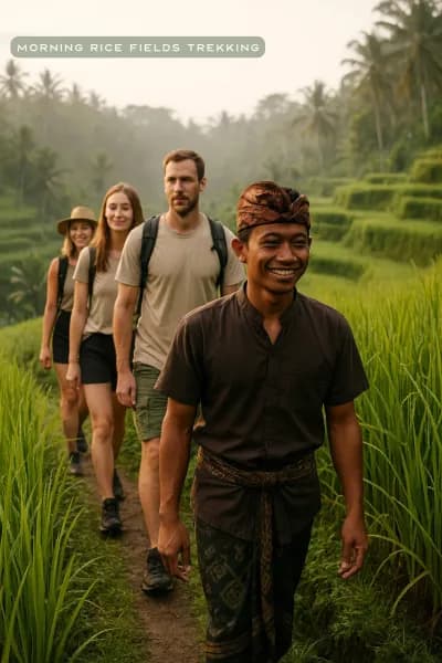 morning rice field trekking